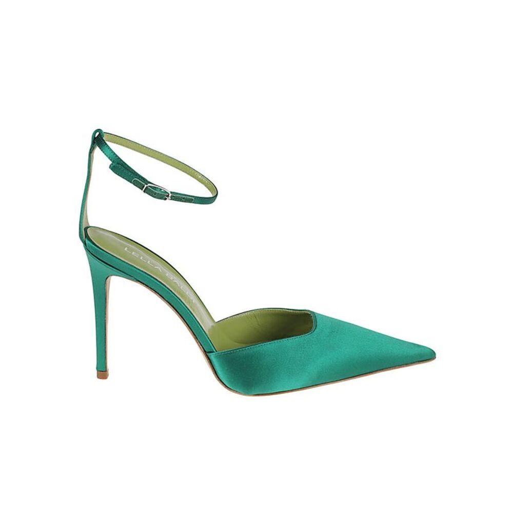 Lella Baldi Women's Green Satin Pumps